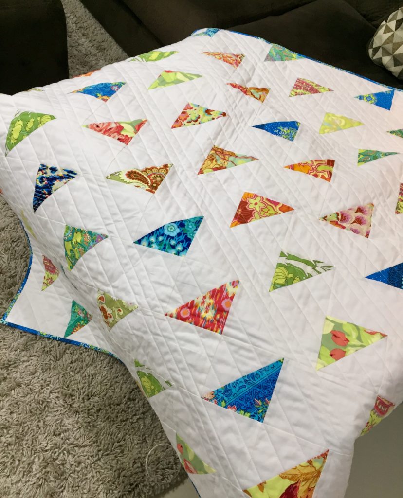 Flying Triangles Baby Quilt 2